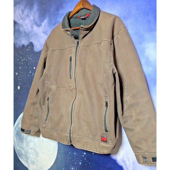 Tough Duck Brown Soft Shell Jacket Size XL Work Utility Chore Coat Outdoors - Picture 2 of 9